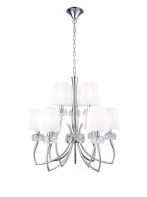 M4630  Loewe 2 Tier Pendant 9 Light Polished Chrome